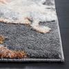 SAFAVIEH Area Rug 8×10 – Cyrus Shag Collection – Large – Blue & Beige, Modern Abstract Design, Non-Shedding & Easy Cleaning, Ideal for Living Room, Bedroom, Office, Dining Space (CYR121M)(Dark Grey/Orange)