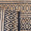 SAFAVIEH Area Rug 8×10 – Natural Fiber Collection – Large – Black & Natural, Handmade Flat Weave Jute, Farmhouse Geometric Design, Ideal for Living Room, Bedroom, Dining Space (NF379Z)(Black/Natural)