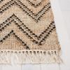 SAFAVIEH Area Rug 8×10 – Natural Fiber Collection – Large – Black & Natural, Handmade Flat Weave Jute & Wool, Boho Farmhouse Tassel Fringe, Ideal for Living Room, Bedroom, Dining Space (NF223Z)(Black/Natural)