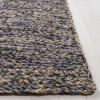 SAFAVIEH Area Rug 8×10 – Natural Fiber Collection – Large – Black & Natural, Handmade Wool & Jute, Ideal for Living Room, Bedroom, Dining Space (NFB950Z)(Black/Natural)