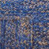 SAFAVIEH Area Rug 8×10 – Natural Fiber Collection – Large – Black & Natural, Handmade Wool & Jute, Ideal for Living Room, Bedroom, Dining Space (NFB950Z)(Blue/Natural)