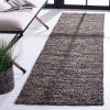 SAFAVIEH Area Rug 8×10 – Natural Fiber Collection – Large – Black & Natural, Handmade Wool & Jute, Ideal for Living Room, Bedroom, Dining Space (NFB950Z)(Black/Natural)