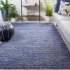 SAFAVIEH Area Rug 8×10 – Natural Fiber Collection – Large – Black & Natural, Handmade Wool & Jute, Ideal for Living Room, Bedroom, Dining Space (NFB950Z)(Blue/Natural)