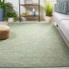 SAFAVIEH Area Rug 8×10 – Natural Fiber Collection – Large – Black & Natural, Handmade Wool & Jute, Ideal for Living Room, Bedroom, Dining Space (NFB950Z)(Green/Natural)