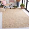 SAFAVIEH Area Rug 8×10 – Natural Fiber Collection – Large – Black & Natural, Handmade Wool & Jute, Ideal for Living Room, Bedroom, Dining Space (NFB950Z)(Ivory/Natural)