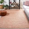 SAFAVIEH Area Rug 8×10 – Natural Fiber Collection – Large – Black & Natural, Handmade Wool & Jute, Ideal for Living Room, Bedroom, Dining Space (NFB950Z)(Pink/Natural)