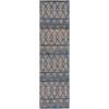SAFAVIEH Area Rug 8×10 – Natural Fiber Collection – Large – Blue & Natural, Handmade Flat Weave Jute, Boho Moroccan Trellis Pattern, Ideal for Living Room, Bedroom, Dining Space (NF221M)(Blue/Natural)