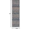 SAFAVIEH Area Rug 8×10 – Natural Fiber Collection – Large – Blue & Natural, Handmade Flat Weave Jute, Boho Moroccan Trellis Pattern, Ideal for Living Room, Bedroom, Dining Space (NF221M)(Blue/Natural)