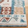 SAFAVIEH Area Rug 8×10 – Natural Fiber Collection – Large – Natural & Beige, Handmade Flat Weave Jute & Wool, Farmhouse Geometric Design, Ideal for Living Room, Bedroom, Dining Space (NF381A)(Ivory/Blue)
