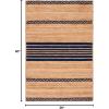 SAFAVIEH Area Rug 8×10 – Natural Fiber Collection – Large – Natural & Brown, Handmade Braided Jute, Stripe Pattern, Ideal for Living Room, Bedroom, Dining Space (NFB262T)(Natural/Navy)