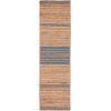 SAFAVIEH Area Rug 8×10 – Natural Fiber Collection – Large – Natural & Brown, Handmade Braided Jute, Stripe Pattern, Ideal for Living Room, Bedroom, Dining Space (NFB262T)(Natural/Grey)