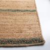 SAFAVIEH Area Rug 8×10 – Natural Fiber Collection – Large – Natural & Brown, Handmade Braided Jute, Stripe Pattern, Ideal for Living Room, Bedroom, Dining Space (NFB262T)(Natural/Green)