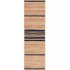 SAFAVIEH Area Rug 8×10 – Natural Fiber Collection – Large – Natural & Brown, Handmade Braided Jute, Stripe Pattern, Ideal for Living Room, Bedroom, Dining Space (NFB262T)(Natural/Navy)