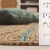 SAFAVIEH Area Rug 8×10 – Natural Fiber Collection – Large – Natural & Gold, Handmade Flat Weave Jute, Farmhouse Stripe Pattern, Ideal for Living Room, Bedroom, Dining Space (NF810D)(Natural/Gold)
