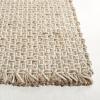 SAFAVIEH Area Rug 8×10 – Natural Fiber Collection – Large – Natural & Grey, Handmade Wool & Jute, Farmhouse Style, Ideal for Living Room, Bedroom, Dining Space (NF819A)(Natural/Grey)
