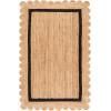 SAFAVIEH Area Rug 8×10 – Natural Fiber Collection – Large – Natural & Ivory, Handmade Jute, Rustic Farmhouse Style, Ideal for Living Room, Bedroom, Dining Space (NF896A)(Natural/Black)