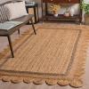 SAFAVIEH Area Rug 8×10 – Natural Fiber Collection – Large – Natural & Ivory, Handmade Jute, Rustic Farmhouse Style, Ideal for Living Room, Bedroom, Dining Space (NF896A)(Natural/Grey)