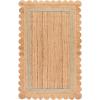 SAFAVIEH Area Rug 8×10 – Natural Fiber Collection – Large – Natural & Ivory, Handmade Jute, Rustic Farmhouse Style, Ideal for Living Room, Bedroom, Dining Space (NF896A)(Natural/Light Blue)