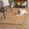 SAFAVIEH Area Rug 8×10 – Natural Fiber Collection – Large – Natural & Ivory, Handmade Jute, Rustic Farmhouse Style, Ideal for Living Room, Bedroom, Dining Space (NF896A)(Natural/Light Green)