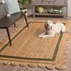 SAFAVIEH Area Rug 8×10 – Natural Fiber Collection – Large – Natural & Ivory, Handmade Jute, Rustic Farmhouse Style, Ideal for Living Room, Bedroom, Dining Space (NF896A)(Natural/Olive)