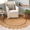 SAFAVIEH Area Rug 8×10 – Natural Fiber Collection – Large – Natural & Ivory, Handmade Jute, Rustic Farmhouse Style, Ideal for Living Room, Bedroom, Dining Space (NF896A)(Natural/Grey)