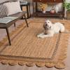SAFAVIEH Area Rug 8×10 – Natural Fiber Collection – Large – Natural & Ivory, Handmade Jute, Rustic Farmhouse Style, Ideal for Living Room, Bedroom, Dining Space (NF896A)(Natural/Grey)