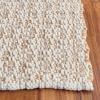 SAFAVIEH Area Rug 8×10 – Natural Fiber Collection – Large – Natural & Ivory, Handmade Jute & Wool, Ideal for Living Room, Bedroom, Dining Space (NFB225A)(Natural/Silver)