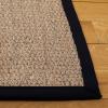 SAFAVIEH Area Rug 8×10 – Natural Fiber Collection – Large – Natural & Ivory, Seagrass, Ideal for Living Room, Bedroom, Dining Space (NF111J)(Natural/Black)