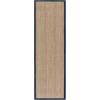 SAFAVIEH Area Rug 8×10 – Natural Fiber Collection – Large – Natural & Ivory, Seagrass, Ideal for Living Room, Bedroom, Dining Space (NF111J)(Natural/Navy Blue)