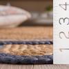 SAFAVIEH Area Rug 8×10 – Natural Fiber Collection – Large – Natural & Olive, Handmade Jute, Ideal for Living Room, Bedroom, Dining Space (NFB125X)(Natural/Blue)