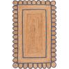 SAFAVIEH Area Rug 8×10 – Natural Fiber Collection – Large – Natural & Olive, Handmade Jute, Ideal for Living Room, Bedroom, Dining Space (NFB125X)(Natural/Blue)