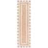 SAFAVIEH Area Rug 8×10 – Natural Fiber Collection – Large – Natural & Olive, Handmade Jute, Ideal for Living Room, Bedroom, Dining Space (NFB125X)(Natural/Ivory)