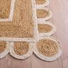 SAFAVIEH Area Rug 8×10 – Natural Fiber Collection – Large – Natural & Olive, Handmade Jute, Ideal for Living Room, Bedroom, Dining Space (NFB125X)(Natural/Ivory)
