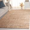 SAFAVIEH Area Rug 8×10 – Natural Fiber Couture Collection – Large – Ivory & Natural, Handmade Jute, Ideal for Living Room, Bedroom, Dining Space (NFC102A)(Ivory/Natural)