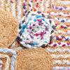 SAFAVIEH Cape Cod Collection 8′ x 10′ Green / Natural CAP201Y Handmade Boho Braided Jute & Cotton Living Room Dining Bedroom Area Rug(Beige/Multi)