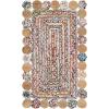 SAFAVIEH Cape Cod Collection 8′ x 10′ Green / Natural CAP201Y Handmade Boho Braided Jute & Cotton Living Room Dining Bedroom Area Rug(Beige/Multi)