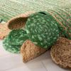 SAFAVIEH Cape Cod Collection 8′ x 10′ Green / Natural CAP201Y Handmade Boho Braided Jute & Cotton Living Room Dining Bedroom Area Rug(Green/Natural)