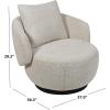 SAFAVIEH Couture – Hannalisa Swivel Accent Chair – Light Brown Performance Fabric – Fully Assembled – Ideal for Living Room, Bedroom, 16.5″ Seat Height (SFV2408A)(Taupe)