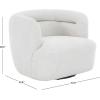 SAFAVIEH Couture – Joangela Barrel Back Swivel Accent Chair – Taupe Chenille – Fully Assembled, Solid Wood – Ideal for Living Room, Bedroom, 35″ W x 32.8″ D x 28.5″ H (SFV4887A)(Taupe)
