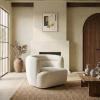 SAFAVIEH Couture – Joangela Barrel Back Swivel Accent Chair – Taupe Chenille – Fully Assembled, Solid Wood – Ideal for Living Room, Bedroom, 35″ W x 32.8″ D x 28.5″ H (SFV4887A)(Taupe)