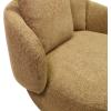 SAFAVIEH Couture – Karolie Swivel Accent Chair – Light Brown Performance Fabric – Fully Assembled – Ideal for Living Room, Bedroom, 17.7″ Seat Height (SFV2407A)(Light Brown)