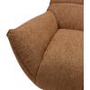 SAFAVIEH Couture – Layletta Swivel Accent Chair – Brown Performance Fabric – Fully Assembled – Ideal for Living Room, Bedroom, 17″ Seat Height (SFV2409B)(Brown)