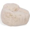 SAFAVIEH Couture Collection – Lorianna Cream Faux Fur Bean Bag Chair, Oversized Lounge Seating, Fully Assembled, Made in USA (SFV2010A)(Creme)
