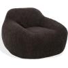 SAFAVIEH Couture Collection – Lorianna Cream Faux Fur Bean Bag Chair, Oversized Lounge Seating, Fully Assembled, Made in USA (SFV2010A)(Dark Grey)
