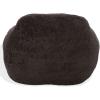 SAFAVIEH Couture Collection – Lorianna Cream Faux Fur Bean Bag Chair, Oversized Lounge Seating, Fully Assembled, Made in USA (SFV2010A)(Dark Grey)