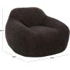 SAFAVIEH Couture Collection – Lorianna Cream Faux Fur Bean Bag Chair, Oversized Lounge Seating, Fully Assembled, Made in USA (SFV2010A)(Dark Grey)