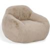 SAFAVIEH Couture Collection – Lorianna Cream Faux Fur Bean Bag Chair, Oversized Lounge Seating, Fully Assembled, Made in USA (SFV2010A)(Light Brown)