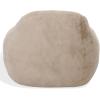 SAFAVIEH Couture Collection – Lorianna Cream Faux Fur Bean Bag Chair, Oversized Lounge Seating, Fully Assembled, Made in USA (SFV2010A)(Light Brown)