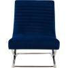 SAFAVIEH Couture Home Collection Ramsay Navy Tufted Velvet Upholstered Living Room Bedroom Office Lounge Accent Chair SFV4761A(Navy)