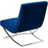 SAFAVIEH Couture Home Collection Ramsay Navy Tufted Velvet Upholstered Living Room Bedroom Office Lounge Accent Chair SFV4761A(Navy)
